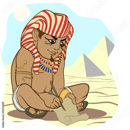 Cartoon style Ancient Egyptian