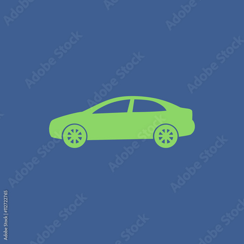 Car icon. Flat design style