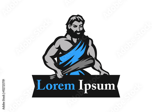 Caveman holding a club icon