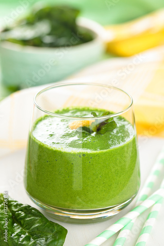 Spinach smoothie  with mint.