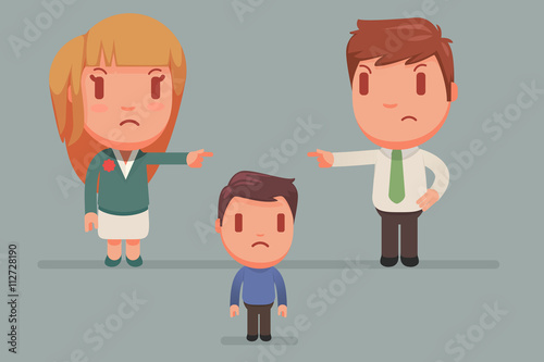 Family illustration:Divorce