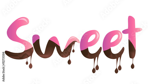 SWEET VECTOR LETTERS LOGO TYPOGRAPHY ICON CANDY DESIGN  EPS COCOA DESSERT BAKERY, PASTRY
