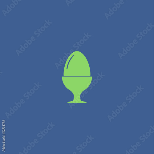 Flat a boiled egg vector icon.