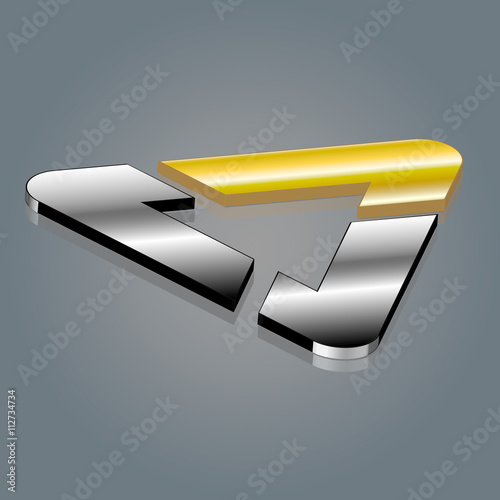 Dreieck Metall Gold