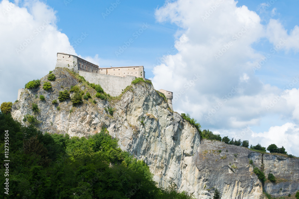 San Leo historical castle in Romagna countryside travel Italy