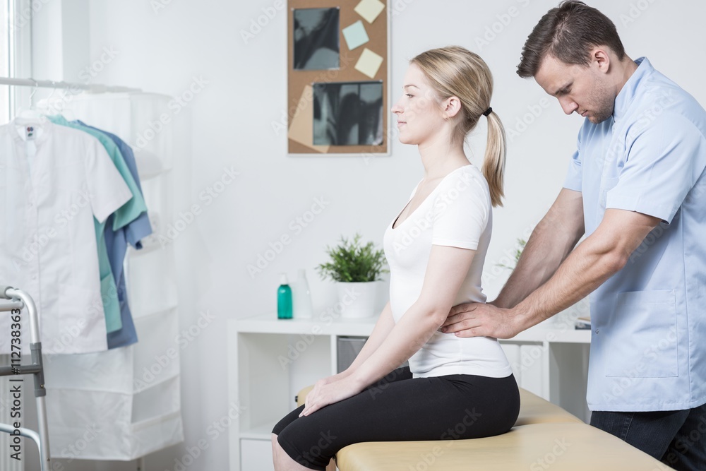 Obraz premium Lumbar spine mobilization