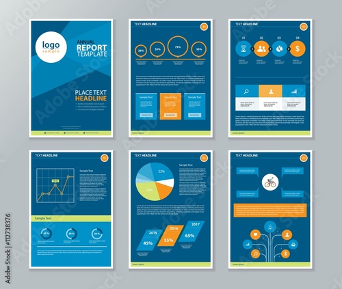 company profile ,annual report , brochure , flyer, page layout template,and business info chart element  template