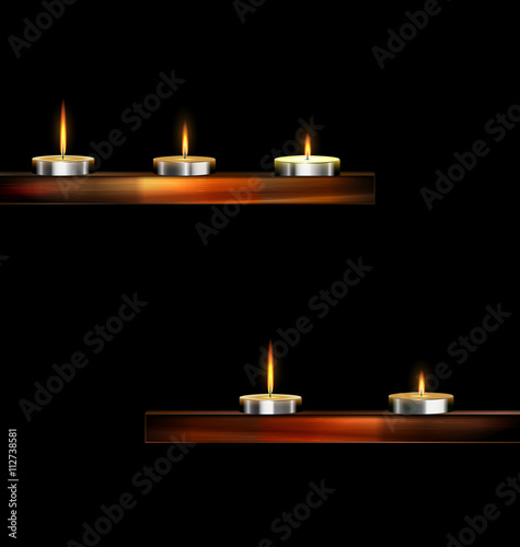 burning small candles