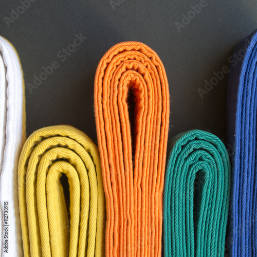 martial art colored belts