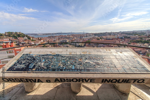 Vista do Miradouro da senhora do Monte na graça Lisboa
