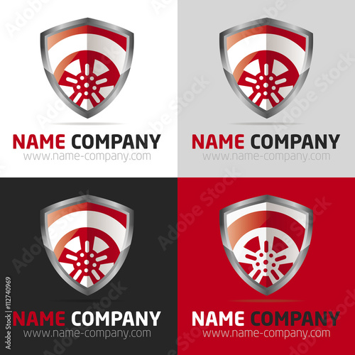 logo sécurité routière garagiste dépannage rouge