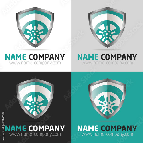 logo garagiste dépanneuse sécurité routière bleu