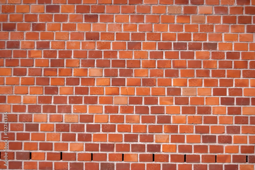 Obraz premium Background of red brick wall pattern texture