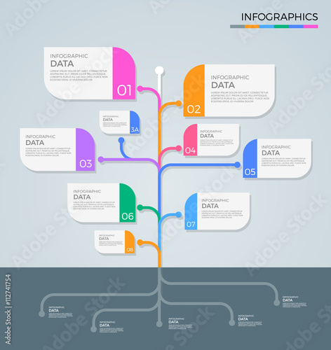 Business Infographics element design. Work flow vector Illustration template.