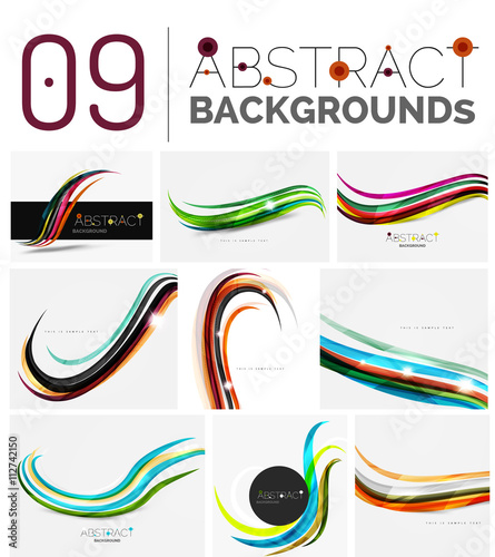 Set of abstract backgrounds