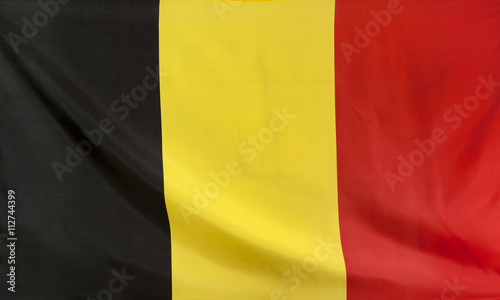 Belgium Flag real fabric seamless close up