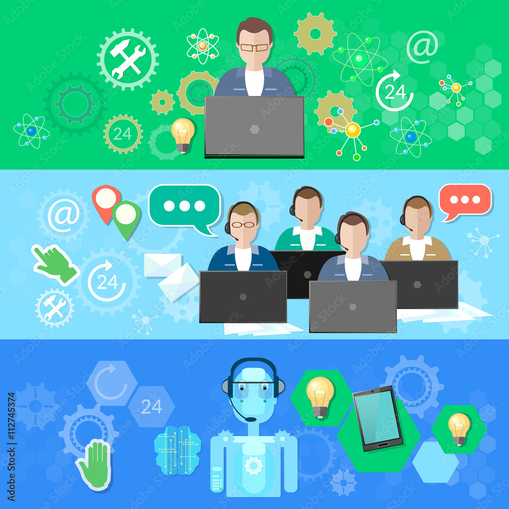 Technical support call center and call service robotic support Technical support call center and call service robotic support