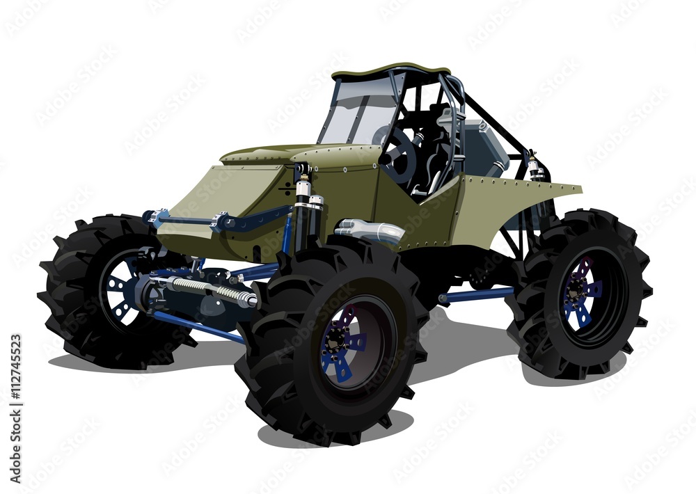 Obraz premium Vector Cartoon buggy