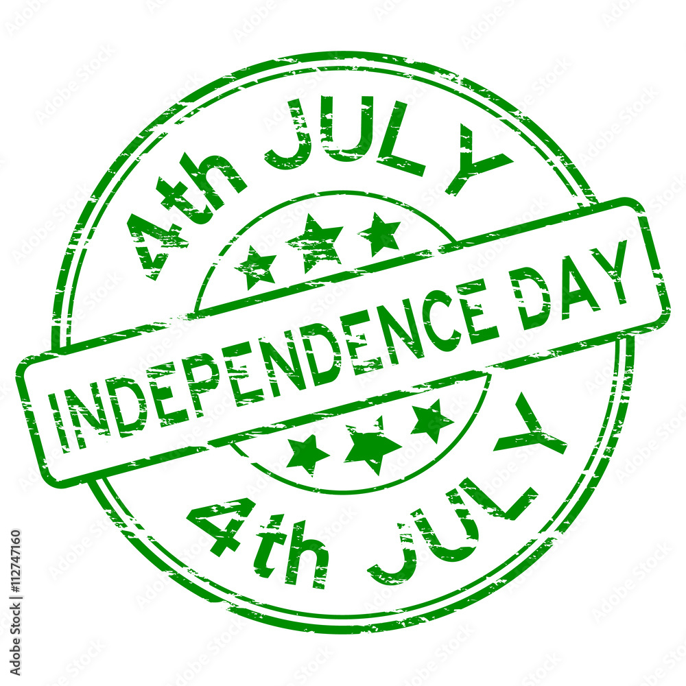 Grunge independence day stamp
