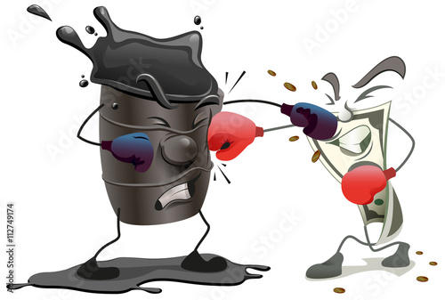 Boxing barrel of oil and US dollar