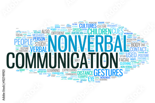 Nonverbal Communication collage of word concepts photo