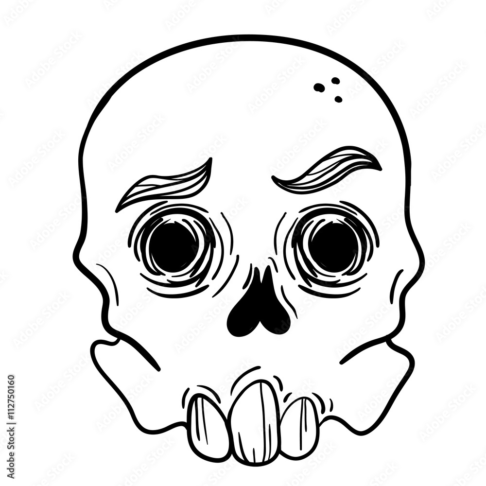 Thin line skull label. Retro vector design graphic element, badge, emblem, logo, insignia, sign, identity, logotype, poster. Stroke hipster illustration with typographic for t-shirt prints. Thin line skull label. Retro vector design graphic element, badge, emblem, logo, insignia, sign, identity, logotype, poster. Stroke hipster illustration with typographic for t-shirt prints.