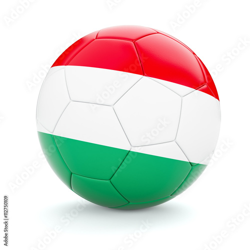 Soccer football ball with Hungary flag