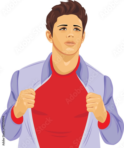 Young stylish man in an unbuttoned windbreaker
