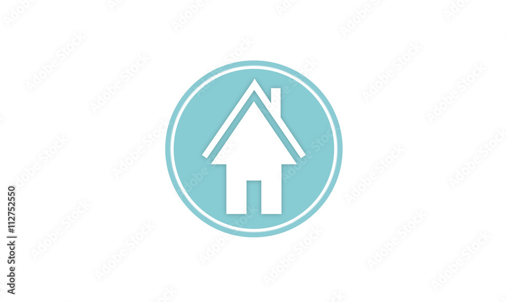 Logo home as a concept map pin Logo home as a concept map pin