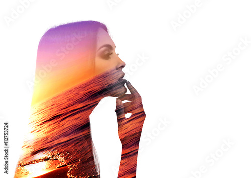 Beautiful young woman with ...