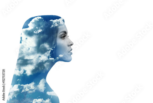 Beautiful young woman with ...