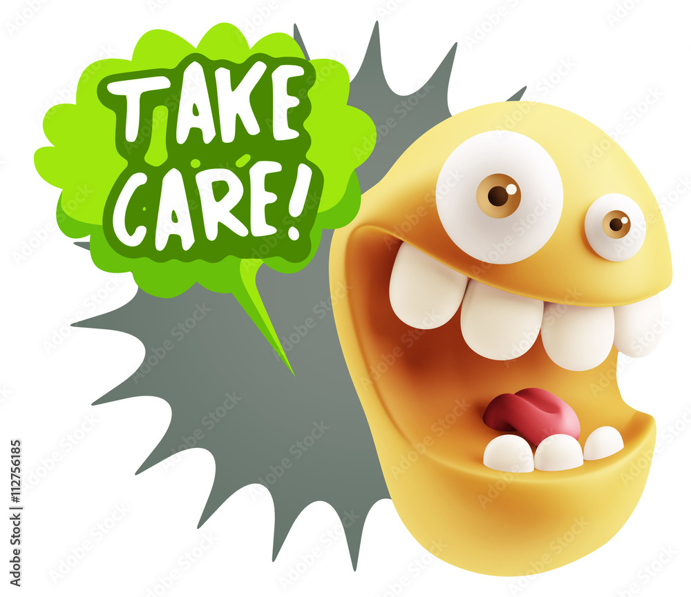 3d Illustration Laughing Character Emoji Expression saying Take 3d Illustration Laughing Character Emoji Expression saying Take