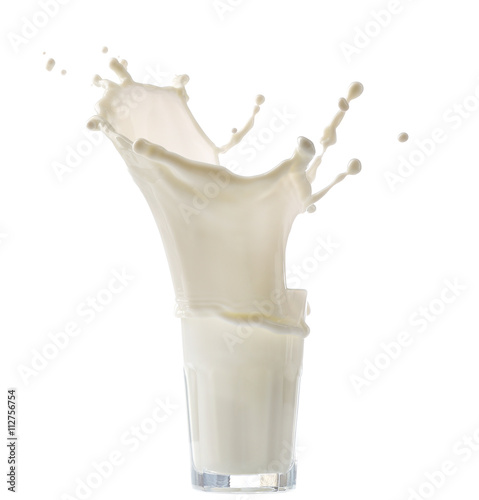 Milk splash, isolated on white