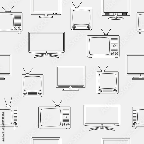 Vector seamless televisions pattern