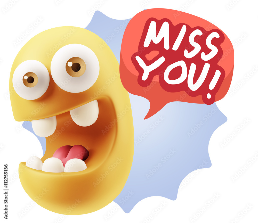 3d Illustration Laughing Character Emoji Expression saying Miss 3d Illustration Laughing Character Emoji Expression saying Miss