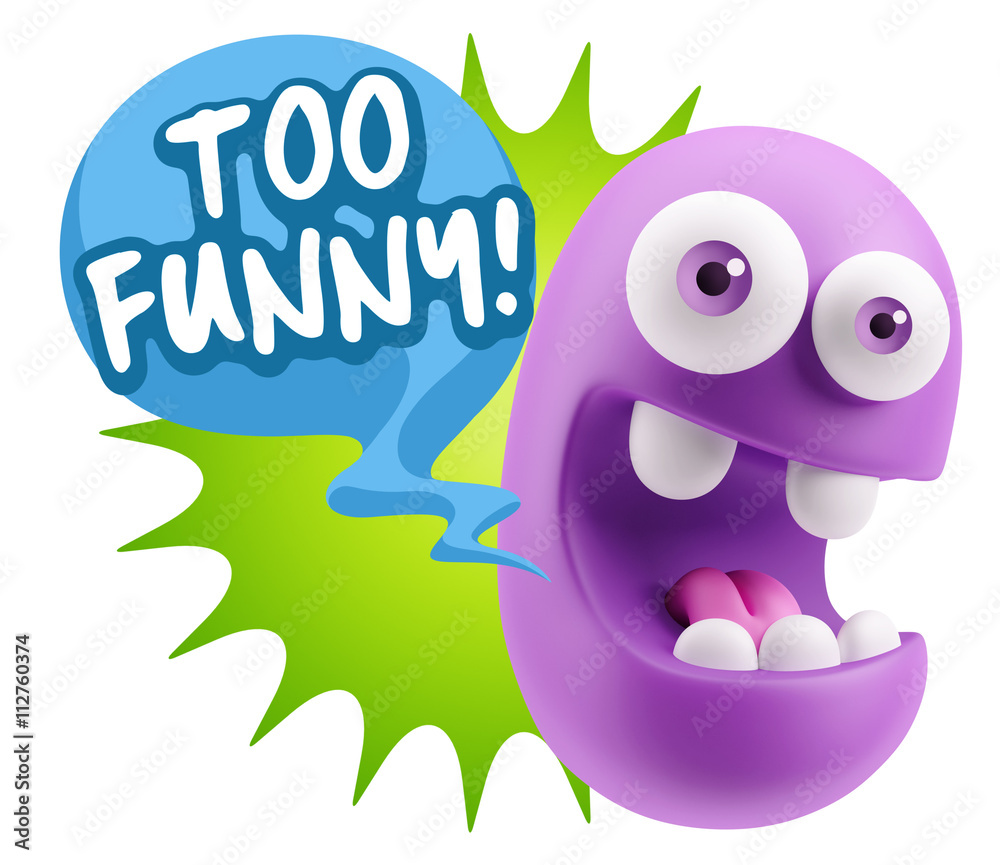 3d Rendering Smile Character Emoticon Expression saying Very Fun 3d Rendering Smile Character Emoticon Expression saying Very Fun