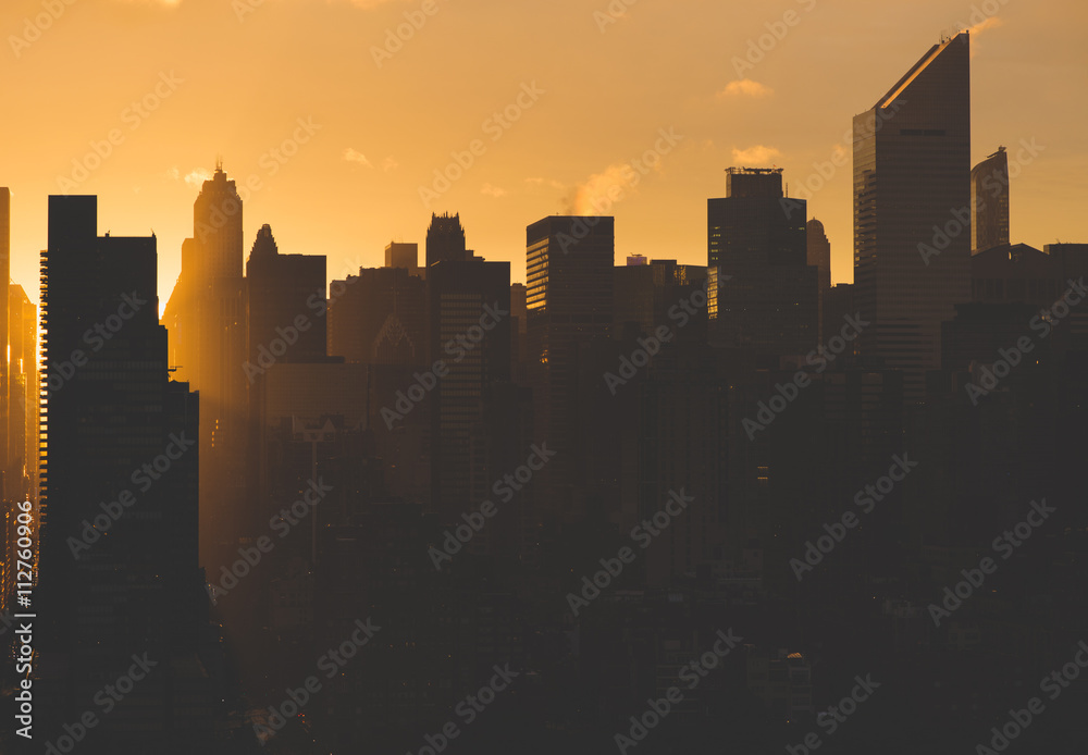 Manhattan at sunset
