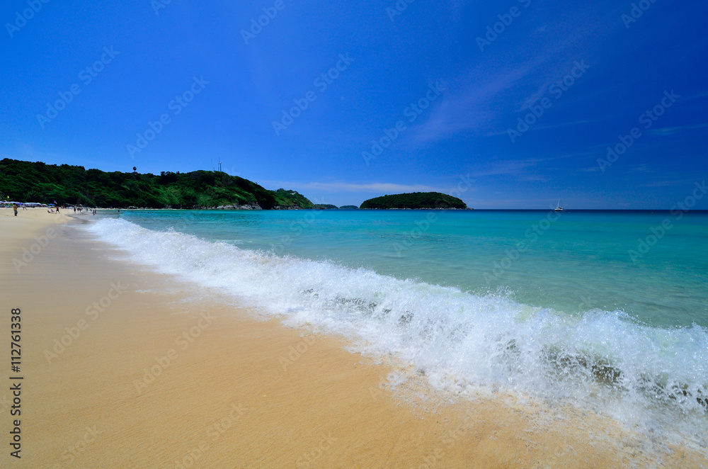 Tropical beach and sea ,Nai Han beach ,Phuket , Thailand