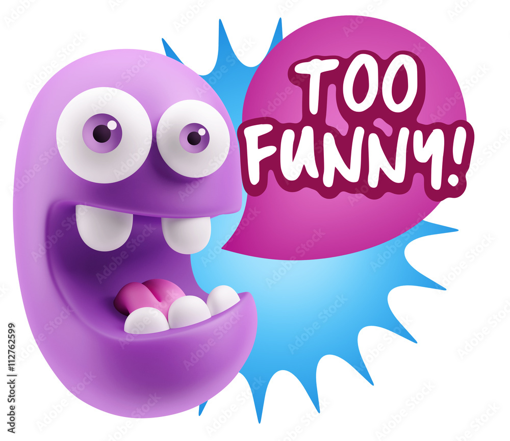 3d Rendering Smile Character Emoticon Expression saying Very Fun 3d Rendering Smile Character Emoticon Expression saying Very Fun