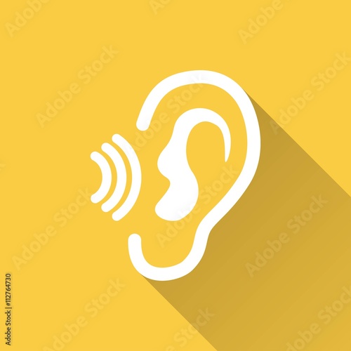 Ear vector icon.