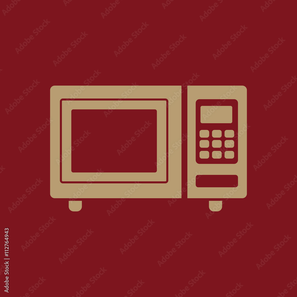 The microwave oven icon. Kitchen symbol. Flat The microwave oven icon. Kitchen symbol. Flat
