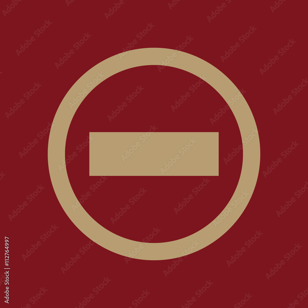 The stop icon. Danger and warning symbol. Flat The stop icon. Danger and warning symbol. Flat