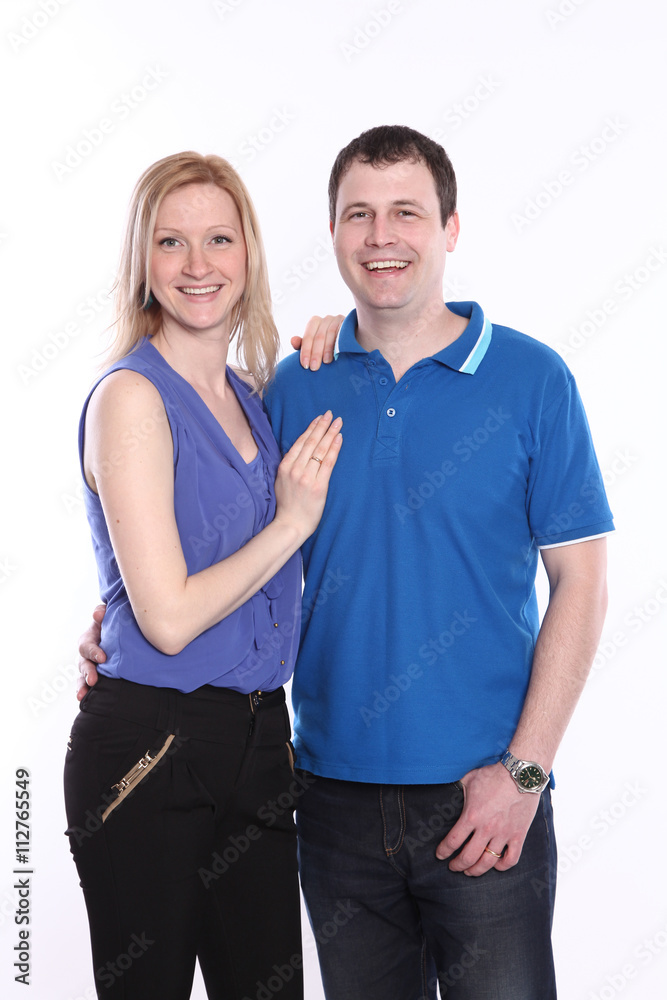 Fototapeta premium couple on white