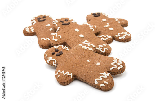 Christmas gingerbread man isolated