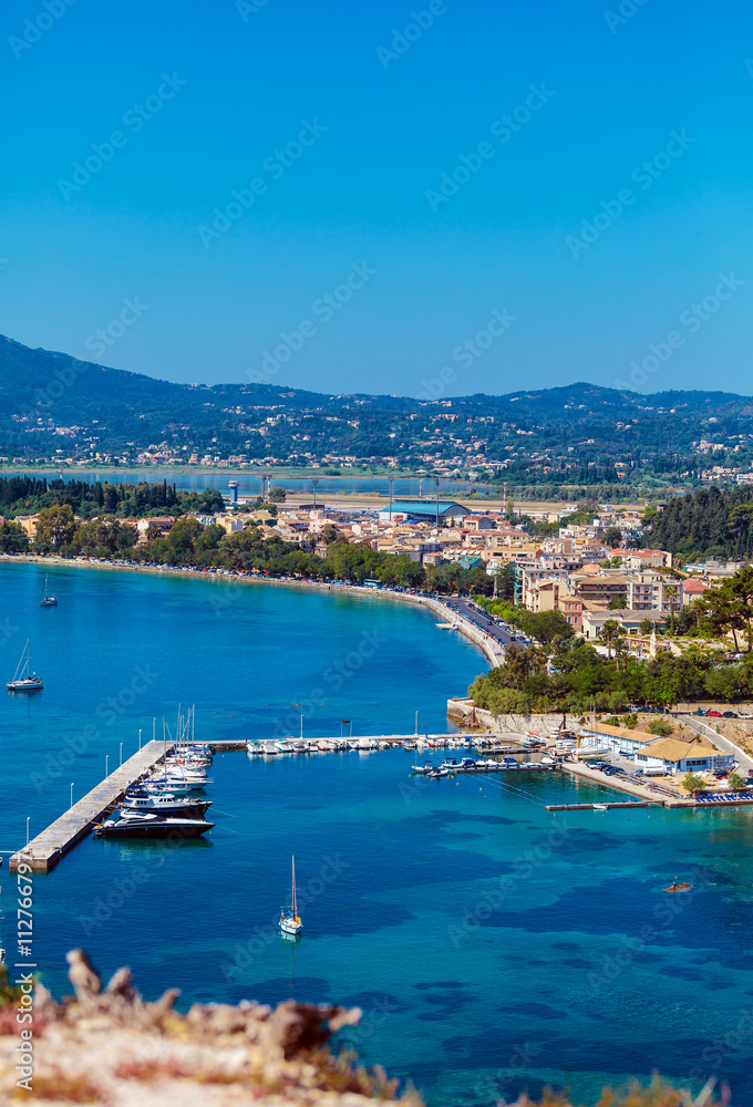 Marina with yachts, Corfu city