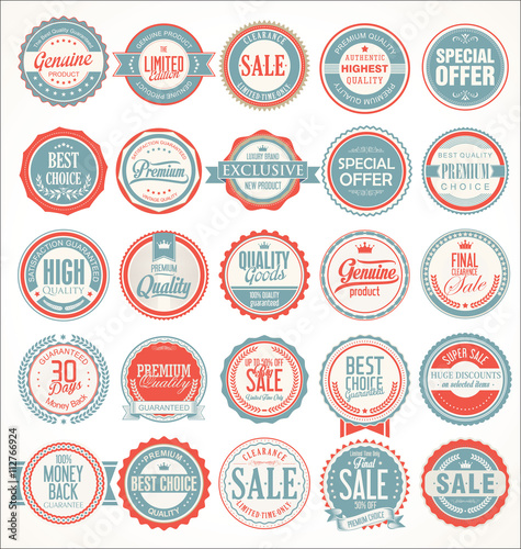 Premium, quality retro vintage labels collection