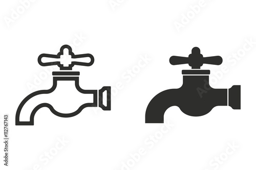 Faucet - vector icon.