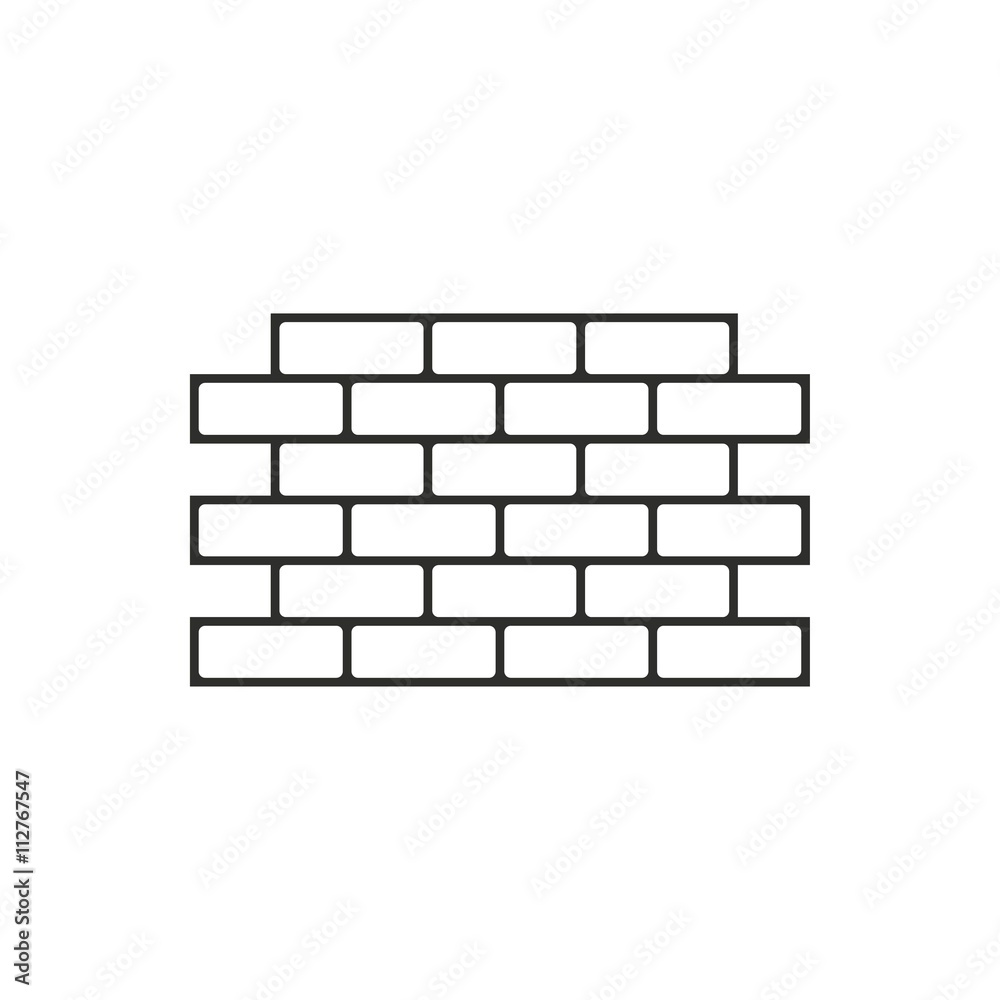 Brick wall - vector icon. Brick wall - vector icon.
