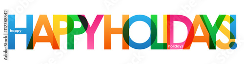 "HAPPY HOLIDAYS!" Overlapping Letters Vector Icon