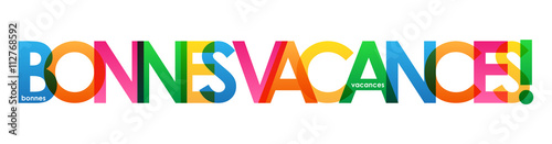 Typographie vecteur BONNES VACANCES!